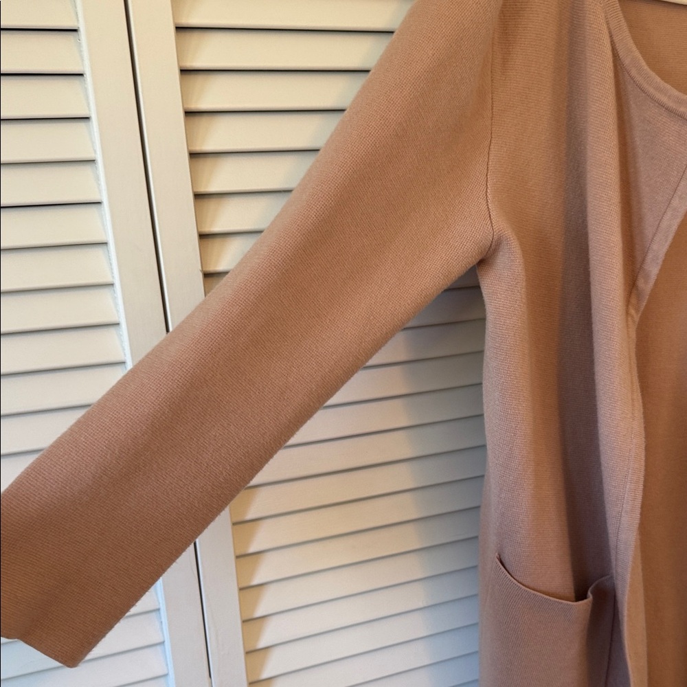 Caracilia (Amazon) Elegant Tan Cardigan Sweater - Picture 3 of 7